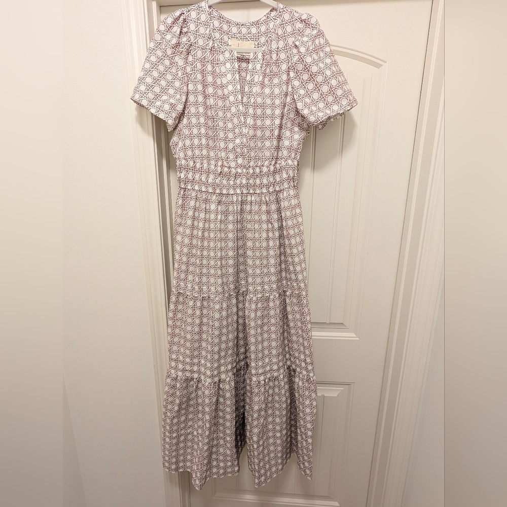 Anthropologie Somerset Maxi Dress Brown Basket Weave